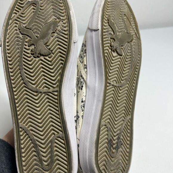 Women' American Eagle Sneakers 7 Casual Flats Canvas Skull Slip On Model #3351 - Picture 7 of 11
